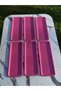6-Piece Baton Pink Metal Single Person Decorative Candle, Tea, Coffee and Cake Serving Presentation Tray - 2