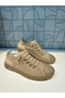Vigor Men's BEIGE Cream Fabric Cloth Daily Orthopedic Memory Sole Sports Sneaker Shoes - 4