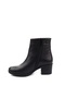 Castle 92162 Women's Black Genuine Leather Zippered Comfortable Daily Thick Heeled Boots - 3
