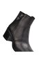 Castle 92158 Women's Black Zipper Detail Genuine Leather Zippered Comfortable Daily Thick Heeled Boots - 5
