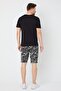 Palm Tree Pattern Capri with Belt Gift - 4