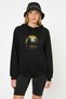 H P Hogwarts Apparel Books Visit Printed Black Women's Knitted Hooded Sweashirt Long Sleeve