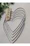 Metal Macrame Heart 25cm Set of 5 Galvanized Pulley Ring Dream Catcher - 2