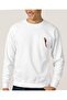 Men's White Parrot Colorful Parrot Colorful Birds Flying Printed Knitted Sweatshirt Long Sleeve
