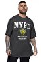 Men's Anthracite Nypd Oversize Short Sleeve T-shirt
