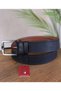 4.5 Cm Black Stitched Artificial Sports Belt - 2
