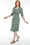 Women's Green Floral Patterned Dress - 4
