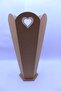 Raw Wooden Large Umbrella Holder with Heart Handle - 3