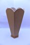 Raw Wooden Large Umbrella Holder with Heart Handle - 4