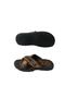 Zl023-010 Men's Brown Cross Model Daily Walking Slippers - 4