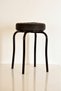 8 Pcs Black Black Profile Stool Metal Stool Thick Stool Kitchen Stool