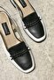 Women's Black and White Genuine Leather Heeled Shoes Size 34-35-41-42 - 5