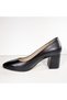 Women's Black Genuine Leather Heeled Shoes - 2