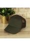 Khaki Green Summer Mesh Plain Color Adjustable Back Hat
