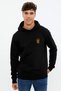 Hp Gryffindor Printed Black Men's Knitted Hooded Sweatshirt Long Sleeve