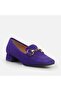 Genuine Leather Purple Women's Thick Heel - 2