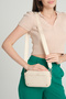 West Adjustable Cross Handle and Shoulder Strap Mini Beige Women's Bag with Magnet and Zipper - 8