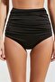 Black High Waist Bikini Bottom - 2