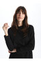 Crew Neck Plain Long Sleeve Women's Sweatshirt Tunic - 2