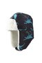 waterproof boy beret gloves set 2-4 years old skiing snowboarding beanie gloves gray blue Dino - 4