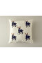 Deer Throw Pillow Cover Ecru