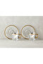 Ador Glass 4-Piece Coffee Cup Set for 2 People Gold - 3