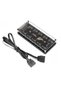 Argb Rgb Led 3 Pin 11 Port 5V Sata Power Power Fan Multiplexer Strip Hub Cable Splitter
