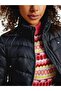 Fixed Hooded Quilted Padded Black Coat with Logo Dw0Dw08588-Bds - 4