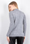 GRAY COLOR HALF FISHER SIDE STITCHED DUBLE SLEEVE SWEATER - 5