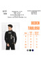 Men's Black Comfortable Fit Pocket Pipe Leg Stand Collar Embroidered Double Cotton Tracksuit Set - 8