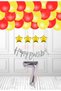 7 Years Old Yellow Red Balloon Fan Birthday Party Set Gold Star and Silver Number Foil Balloon