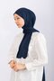 Combed Cotton Shawl Jersey Shawl - Dark Blue - 4