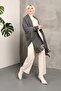 Knitwear Shawl Poncho Gray - 3