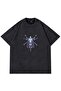 تي شيرت كبير الحجم للجنسين من نوع Alien Washed Anthracite Antacid