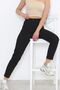 Leo Trend Women's Black Od Stonewashed Black Color High Waist Mom Mold Jeans