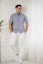 Slimfit Collar Buttoned Summer Linen Men's Shirt