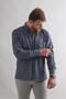 Comfortable Cut Pocket Collar Buttoned Dobby Dot Patterned Winter Fabric Men's Shirt