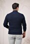 Slimfit Turtleneck Zipper Collar Knitted Knitwear Woolen Men's Sweater - 5