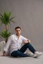 Slimfit Cotton Striped Collar Buttoned Long Sleeve Men's Summer Shirt - 3