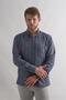 Comfortable Cut Pocket Collar Buttoned Dobby Dot Patterned Winter Fabric Men's Shirt - 2