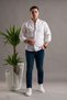 Slimfit Cotton Striped Collar Buttoned Long Sleeve Men's Summer Shirt