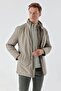 Slimfit Stand-up Collar Zipper and Snap Closure Hidden Hooded Side Pocket Lined Quilted Coat - 4