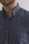 Comfortable Cut Pocket Collar Buttoned Dobby Dot Patterned Winter Fabric Men's Shirt - 4