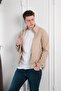 Slimfit Stand-up Collar Zipper Closure Side Pocket Unlined Men's Cashmere Coat - 2