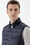 Slimfit High Collar Snap Closure Lined Light Fiber Filled Inflatable Vest - 6