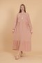 Women's Powder long sleeve full length Burgundy woven dress