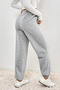2-Piece Black-Gray Fleece-Lined High-Waisted Jogger Pants - 5