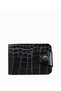 Unisex 10 Compartment New Small Mold Accordion Design Crocodile Black Credit Card Holder Wallet - 2