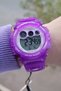 Purple White Color 5 ATM Children's Wristwatch with Stopwatch and Alarm - 2