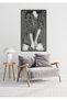 Woman in Black Wood Dress Wall Decor 50X30 Painting for Living Room Living Bedroom Kitchen Entrance Office - 2